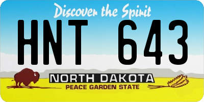 ND license plate HNT643