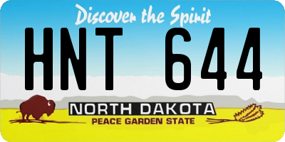 ND license plate HNT644