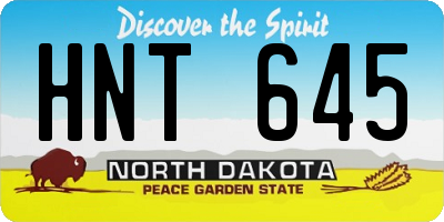 ND license plate HNT645
