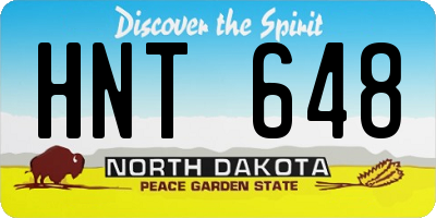 ND license plate HNT648