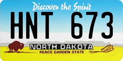 ND license plate HNT673