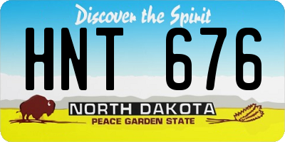 ND license plate HNT676