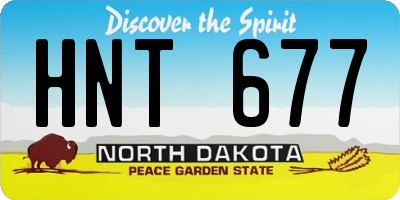 ND license plate HNT677