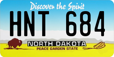 ND license plate HNT684