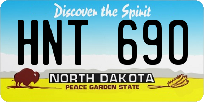 ND license plate HNT690