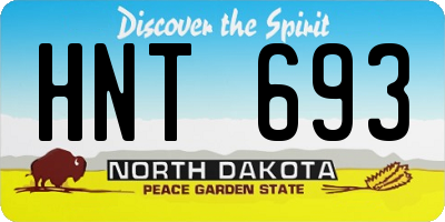 ND license plate HNT693