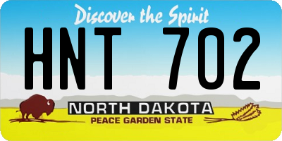 ND license plate HNT702