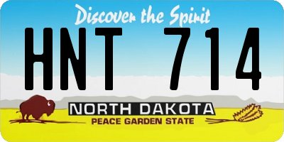 ND license plate HNT714