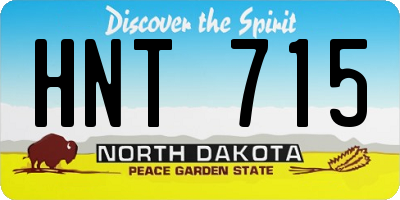 ND license plate HNT715