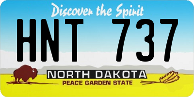 ND license plate HNT737