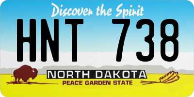 ND license plate HNT738