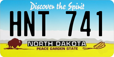 ND license plate HNT741