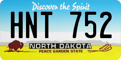 ND license plate HNT752
