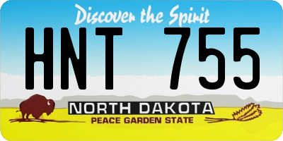 ND license plate HNT755