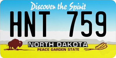 ND license plate HNT759