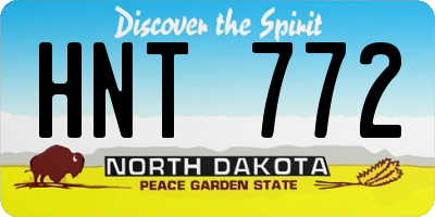 ND license plate HNT772