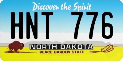 ND license plate HNT776