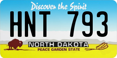 ND license plate HNT793