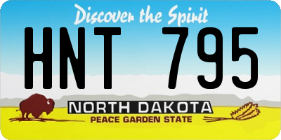 ND license plate HNT795