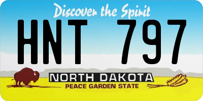 ND license plate HNT797