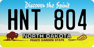 ND license plate HNT804