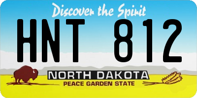 ND license plate HNT812