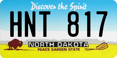 ND license plate HNT817