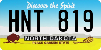 ND license plate HNT819