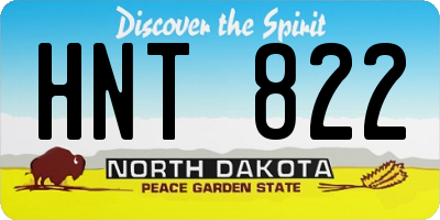 ND license plate HNT822