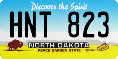 ND license plate HNT823