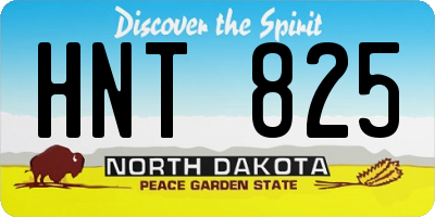 ND license plate HNT825
