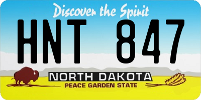 ND license plate HNT847