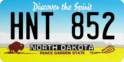 ND license plate HNT852