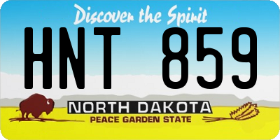 ND license plate HNT859