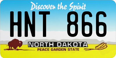 ND license plate HNT866