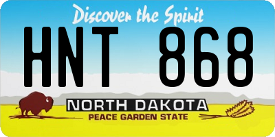 ND license plate HNT868