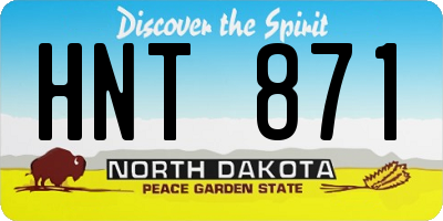 ND license plate HNT871
