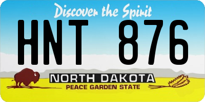ND license plate HNT876