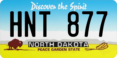 ND license plate HNT877