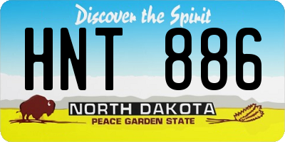 ND license plate HNT886