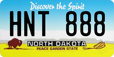 ND license plate HNT888