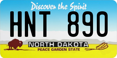 ND license plate HNT890