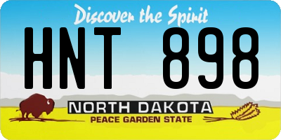 ND license plate HNT898