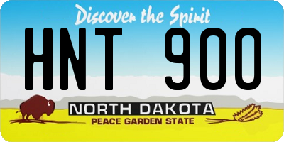 ND license plate HNT900