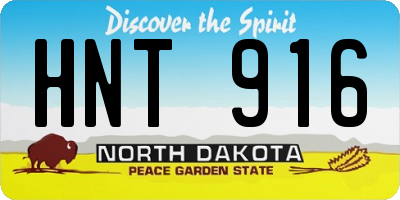 ND license plate HNT916
