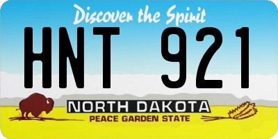 ND license plate HNT921