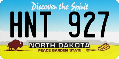 ND license plate HNT927