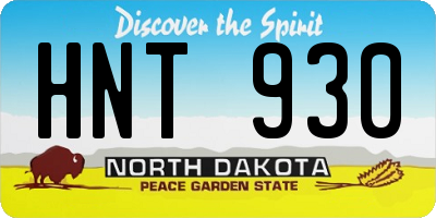 ND license plate HNT930