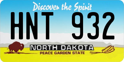 ND license plate HNT932