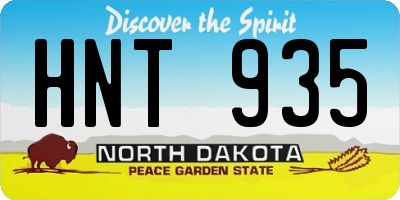 ND license plate HNT935